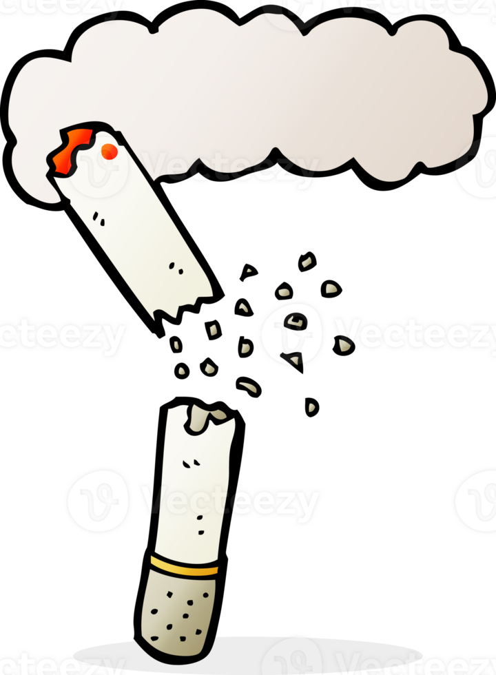 cartoon broken cigarette png