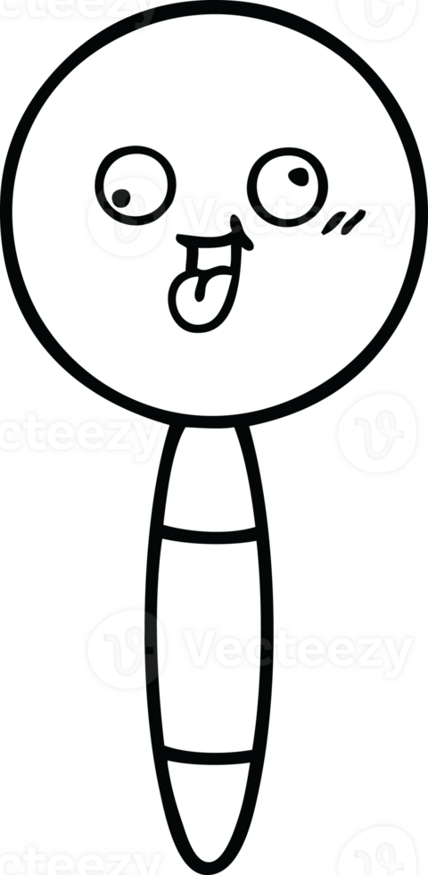 line drawing cartoon of a magnifying glass png