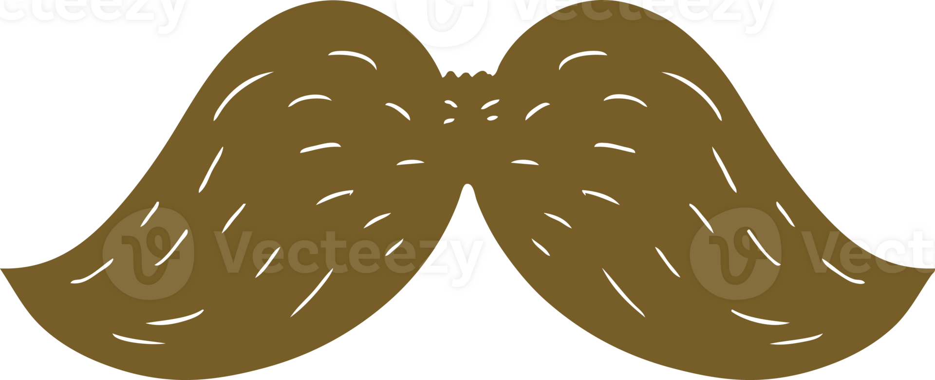 flat color style cartoon mustache png