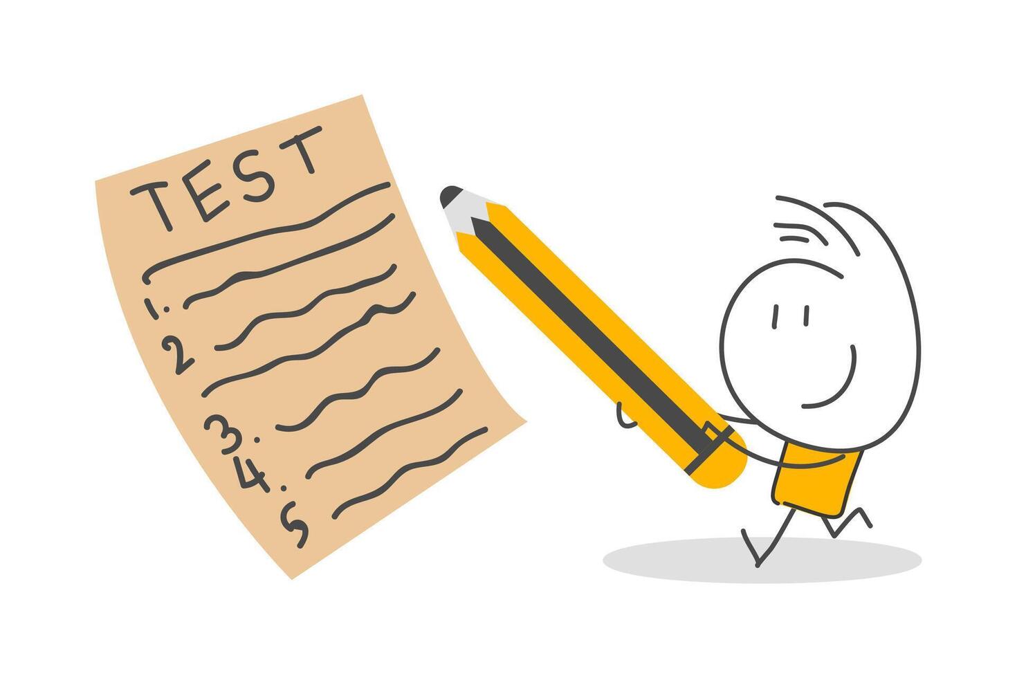 Stick figures. Office people. Hand drawn doodle line art cartoon design character. vector