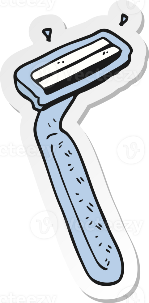 sticker of a cartoon razor png