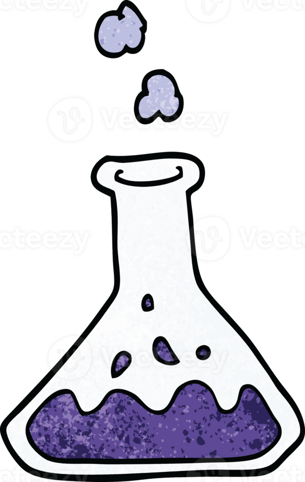 cartoon doodle science experiment png