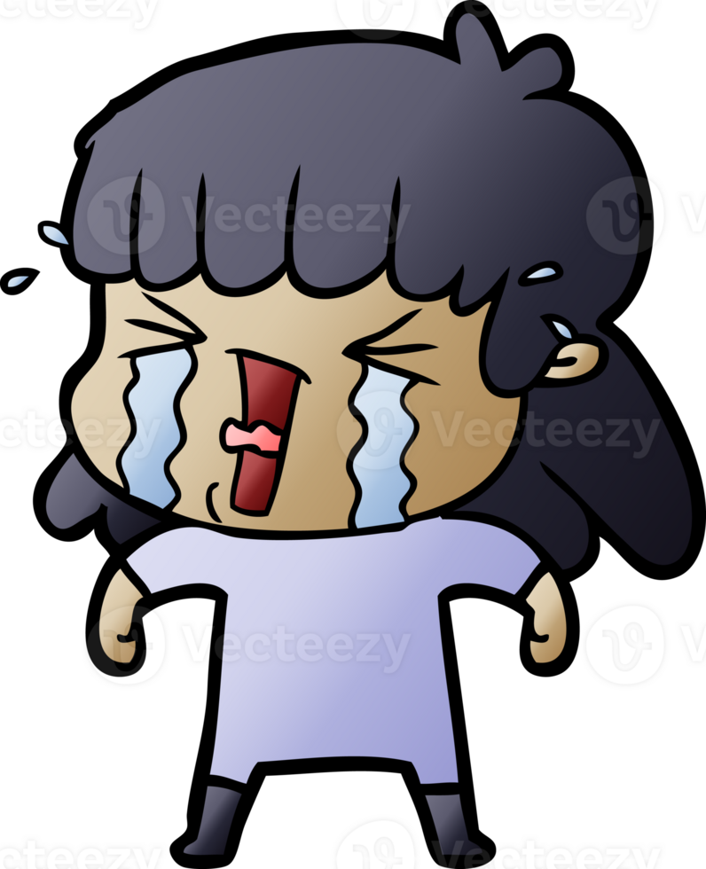 cartoon woman in tears png
