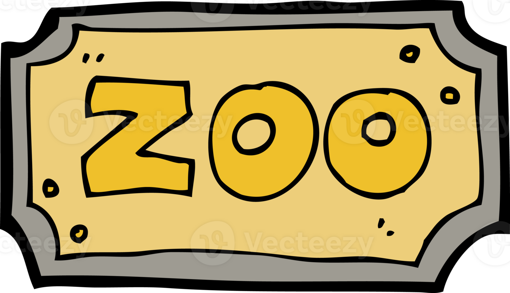 cartoon zoo sign png