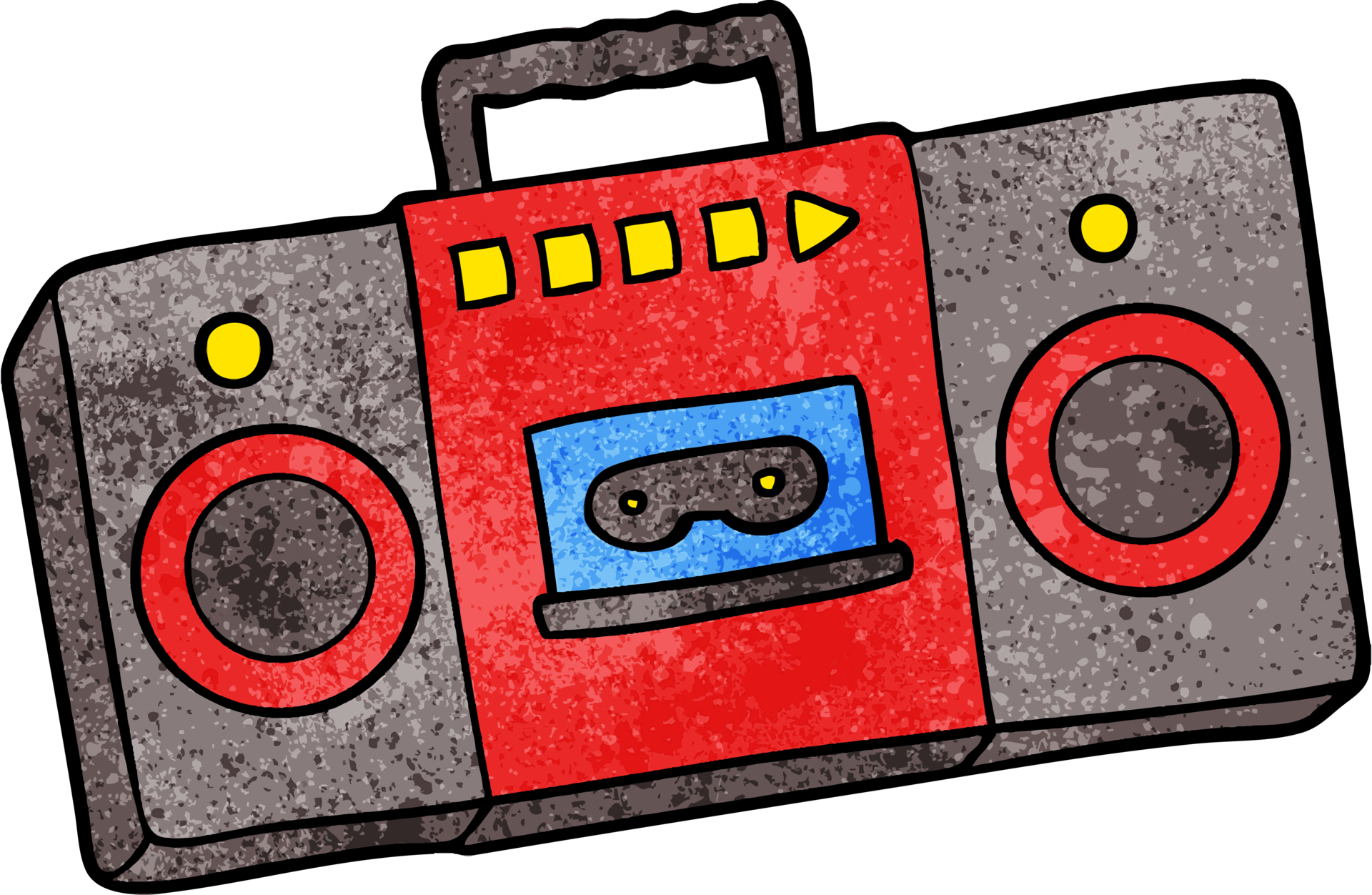 cartoon retro cassette tape player 45155873 PNG