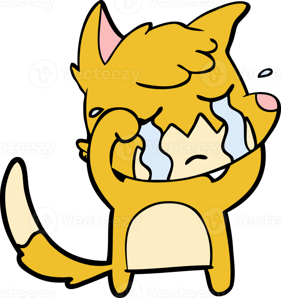 crying fox cartoon png