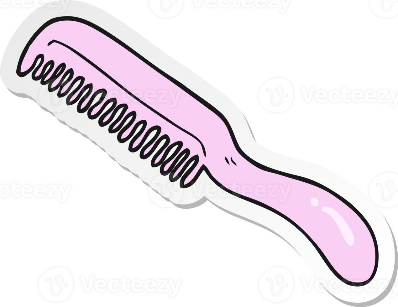 sticker of a cartoon comb png