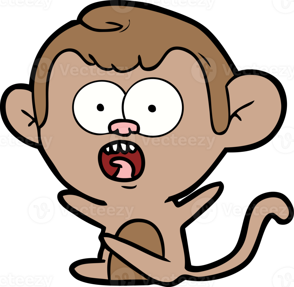 cartoon shocked monkey png