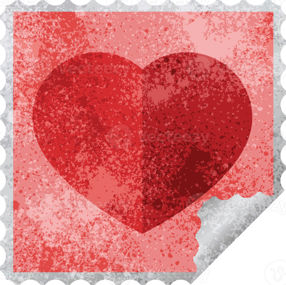 heart symbol graphic square sticker stamp png