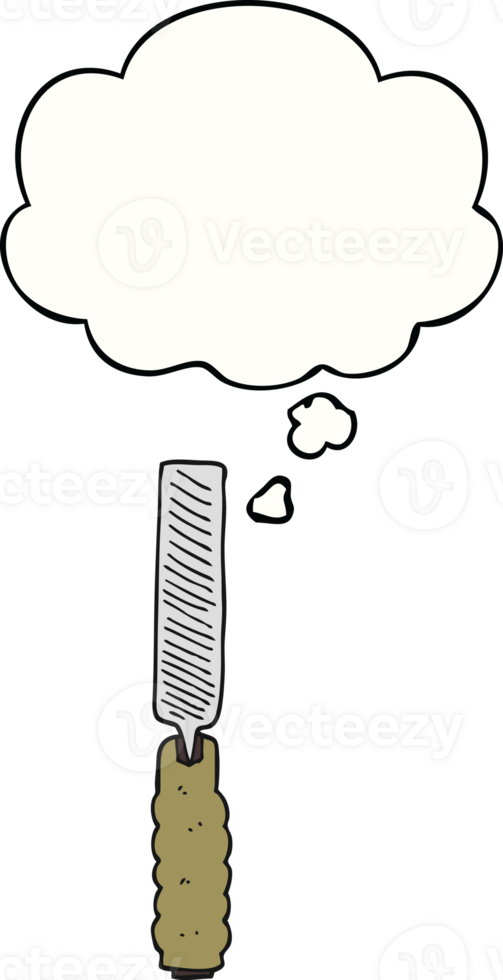 cartoon metal file with thought bubble png