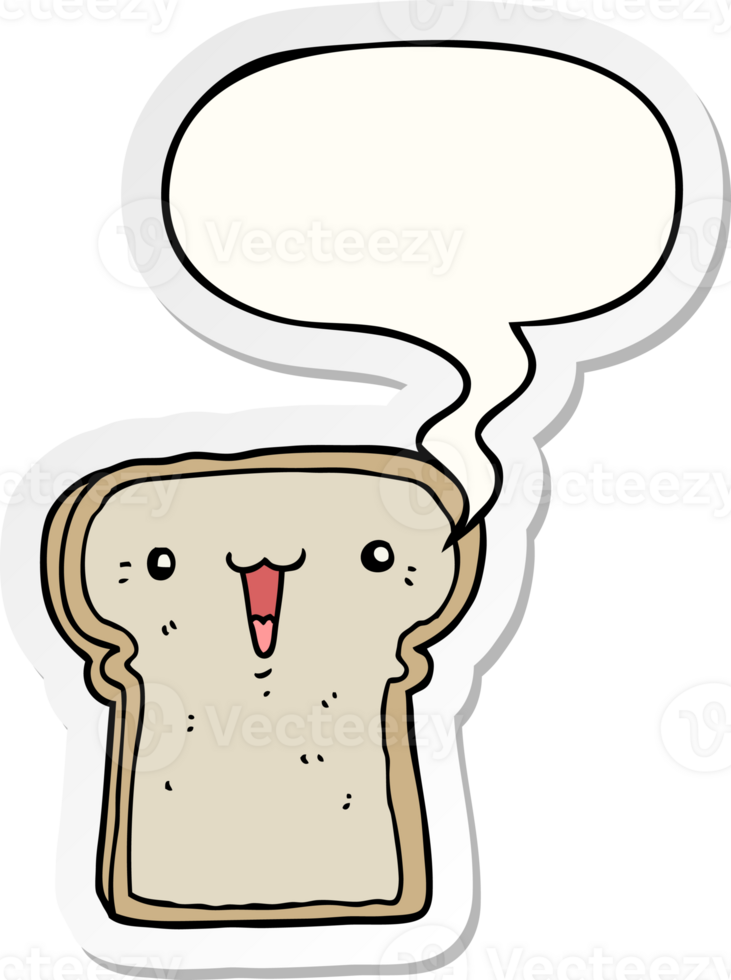 cute cartoon drawing with speech bubble sticker png