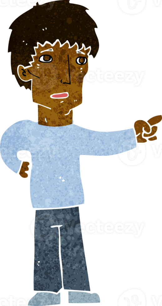 cartoon pointing man png