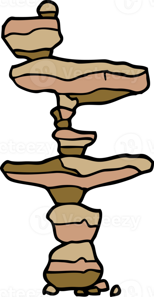 cartoon doodle of stacked stones png