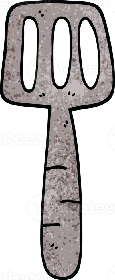 cartoon doodle food spatula png