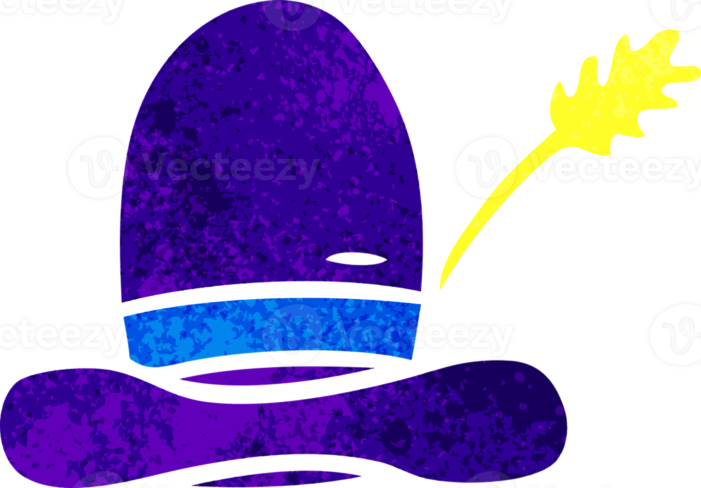 hand drawn retro cartoon doodle of a farmers hat png