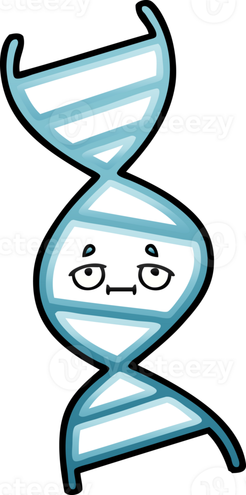 gradient shaded cartoon of a DNA strand png