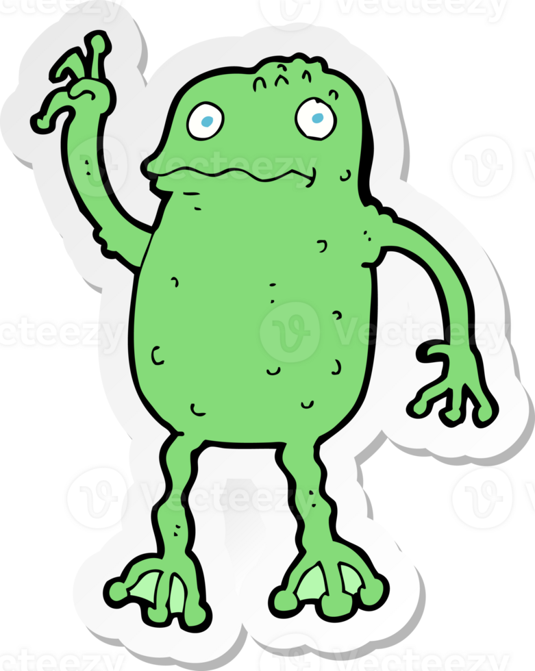 sticker of a cartoon frog png