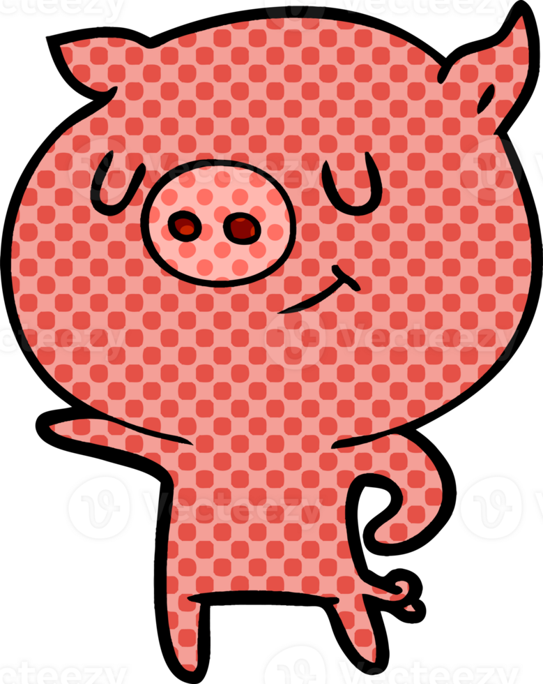 happy cartoon pig png