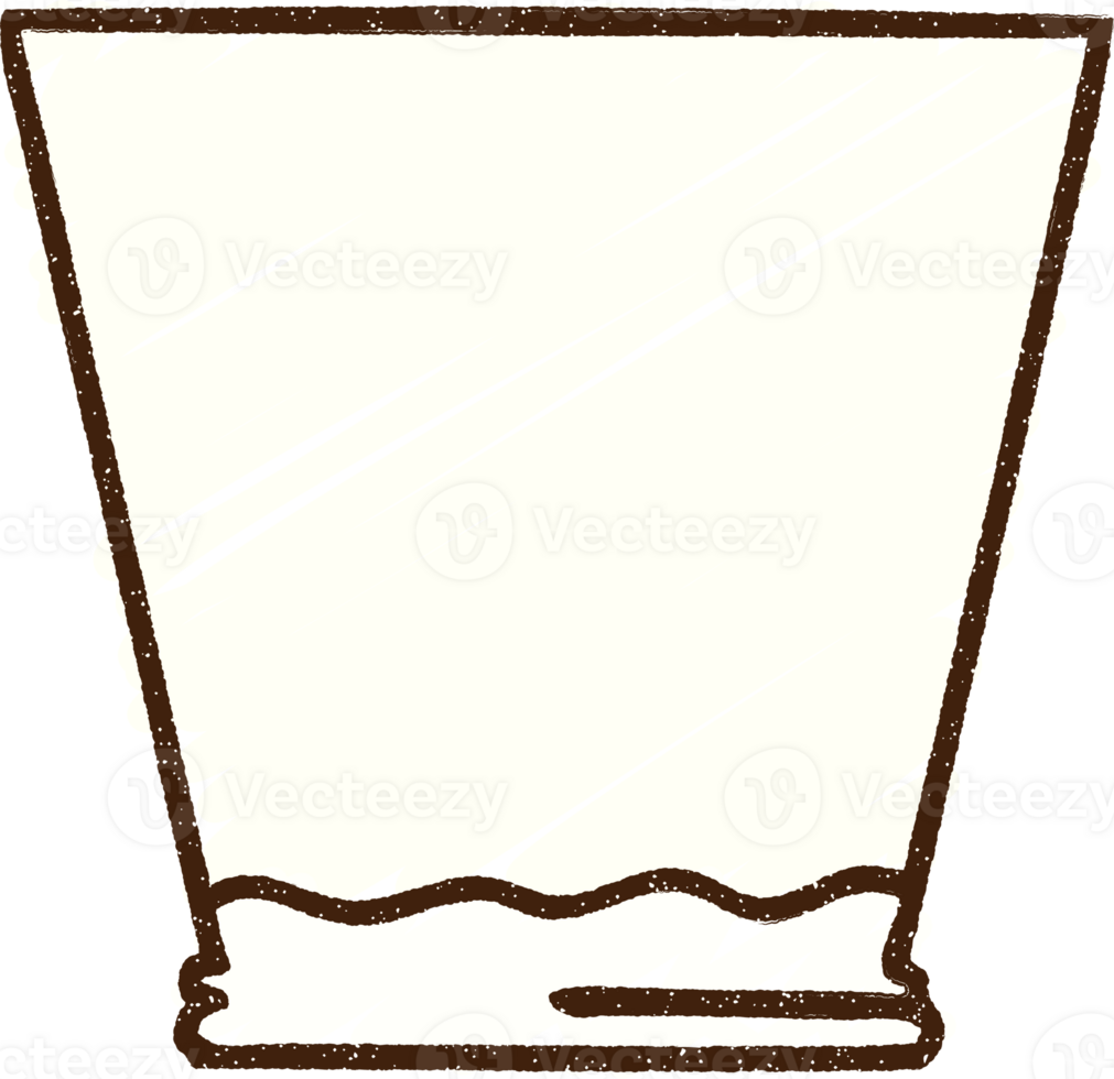 Empty Glass Chalk Drawing png