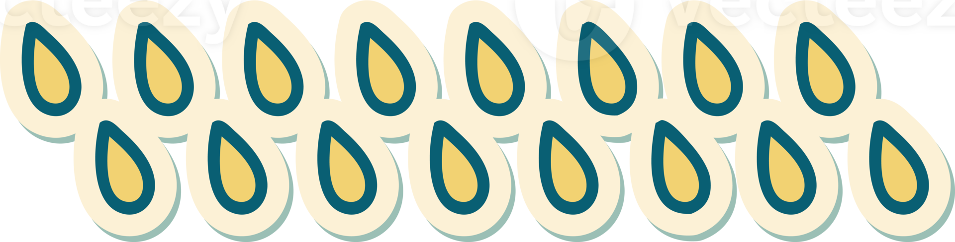 sticker of tattoo in traditional style of rain drops png