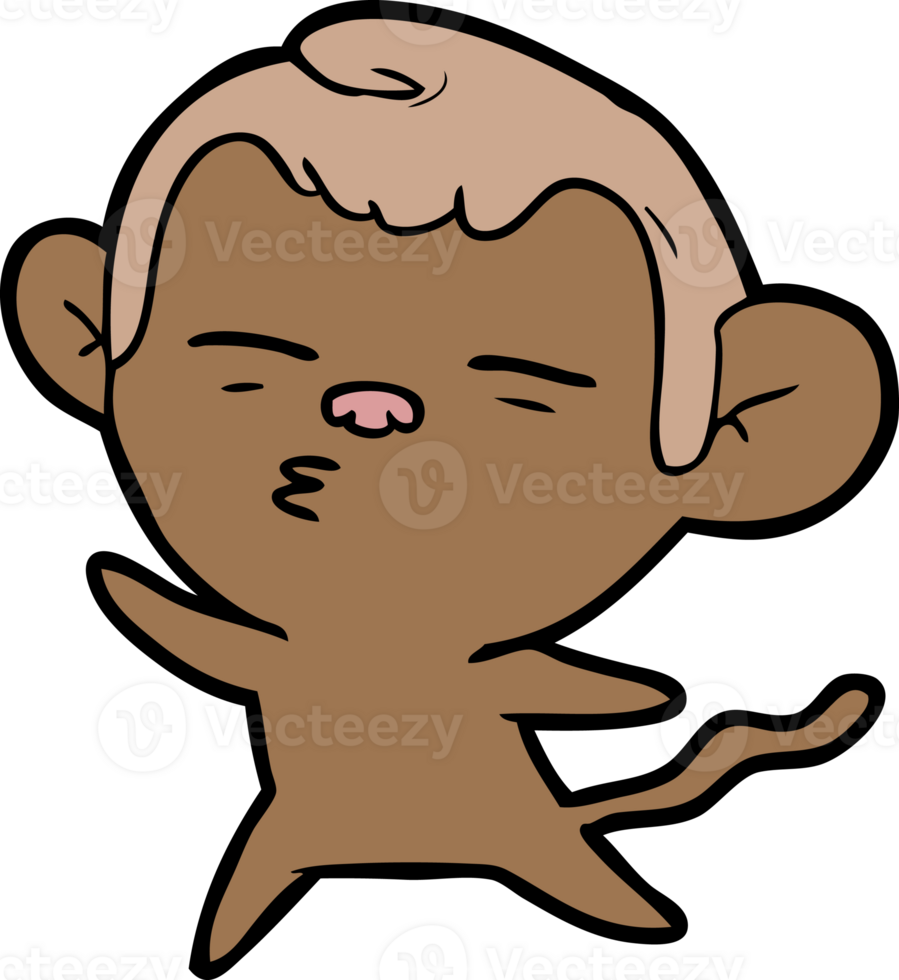cartoon suspicious monkey png