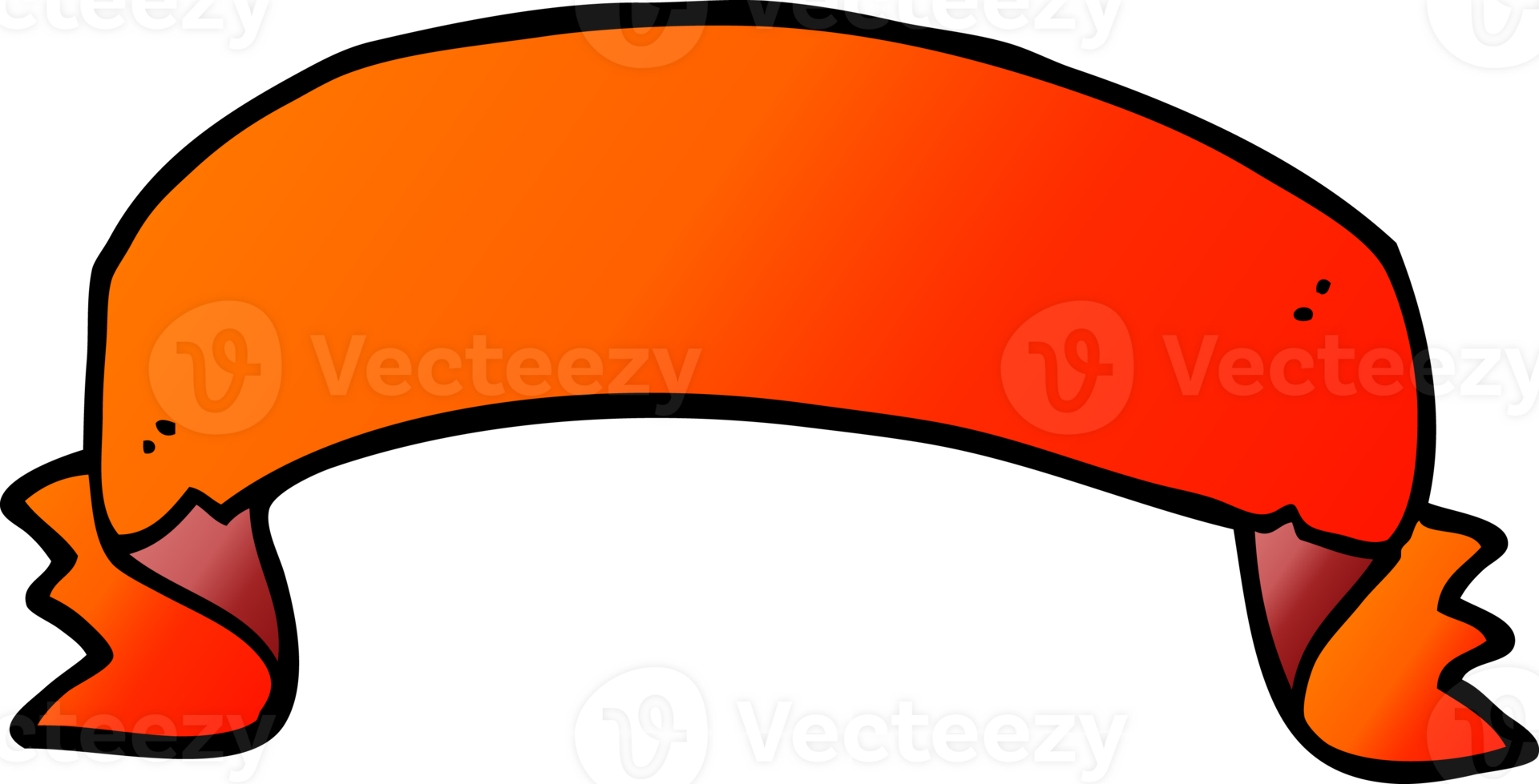 cartoon doodle scroll banner png