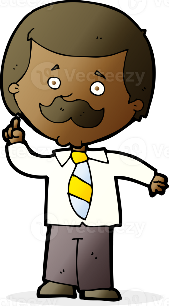 cartoon newsreader man with idea png
