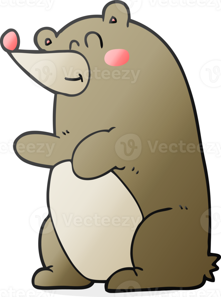 hand drawn cartoon bear png