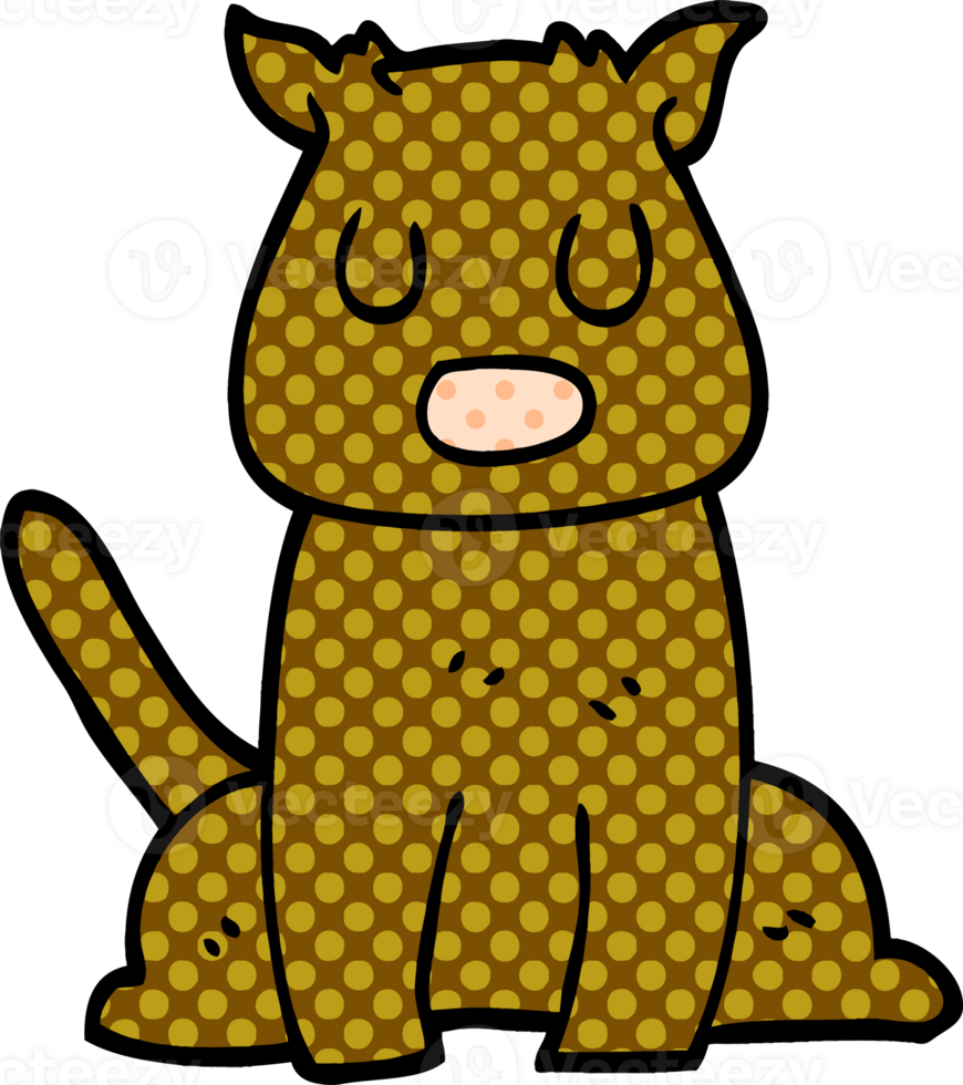 cartoon doodle calm dog png