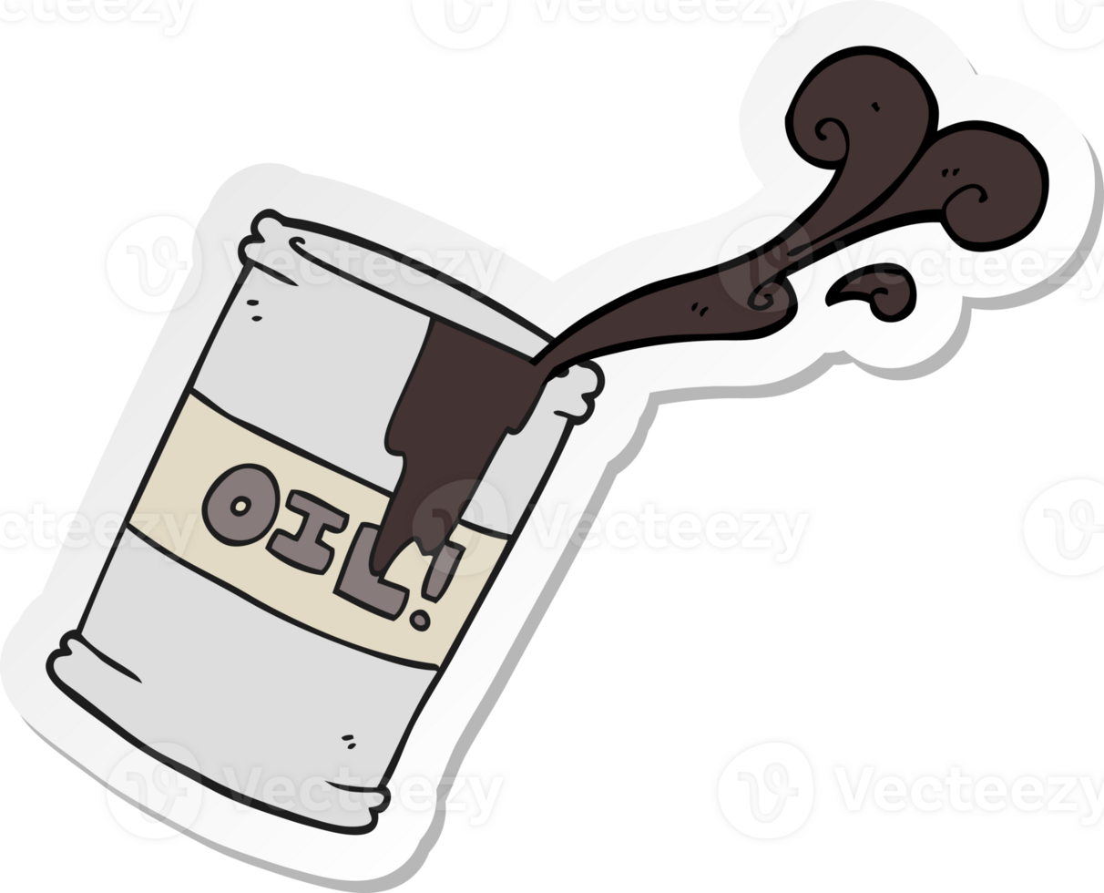 sticker of a cartoon oil drum png