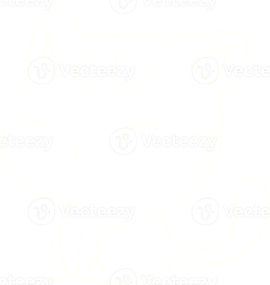 Happy Cat Chalk Drawing png