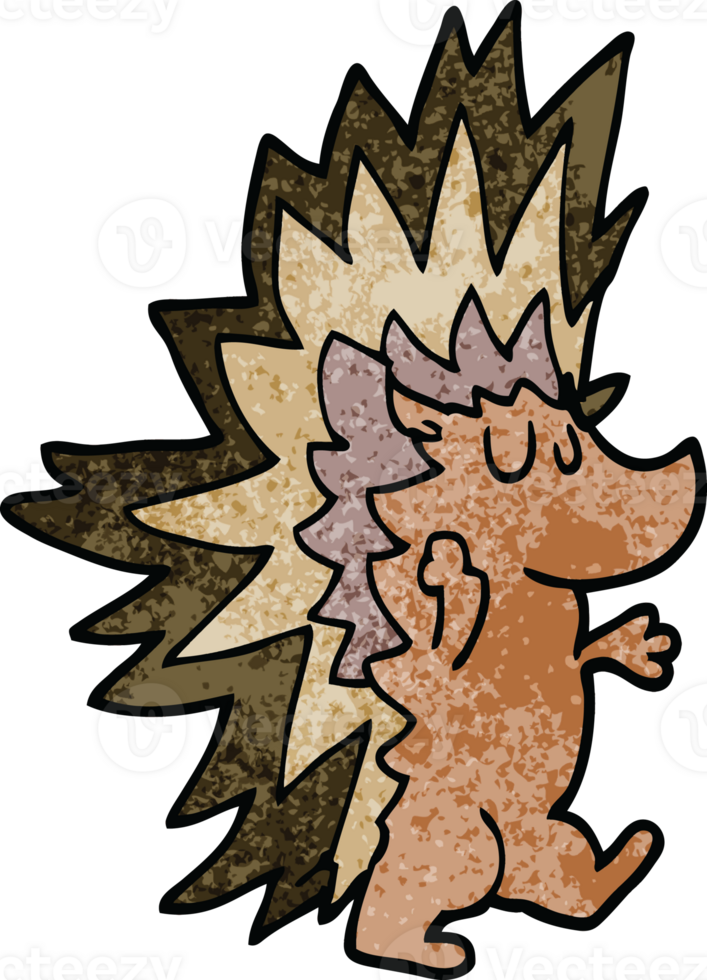 cartoon doodle spiky hedgehog png