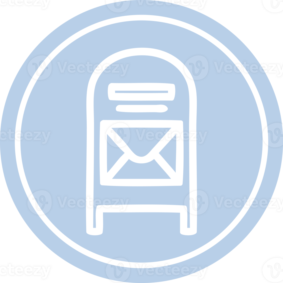 mail box circular icon symbol png
