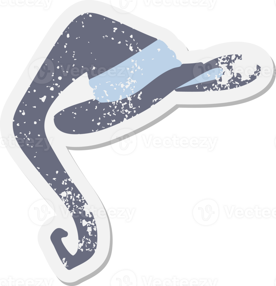 spooky witch hat grunge sticker png