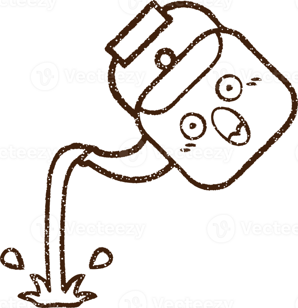 Pouring Kettle Charcoal Drawing png