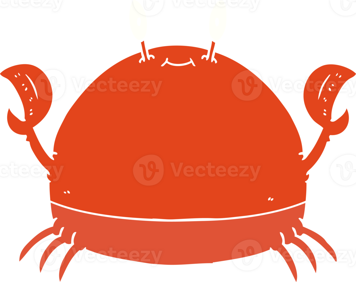 flat color style cartoon crab png