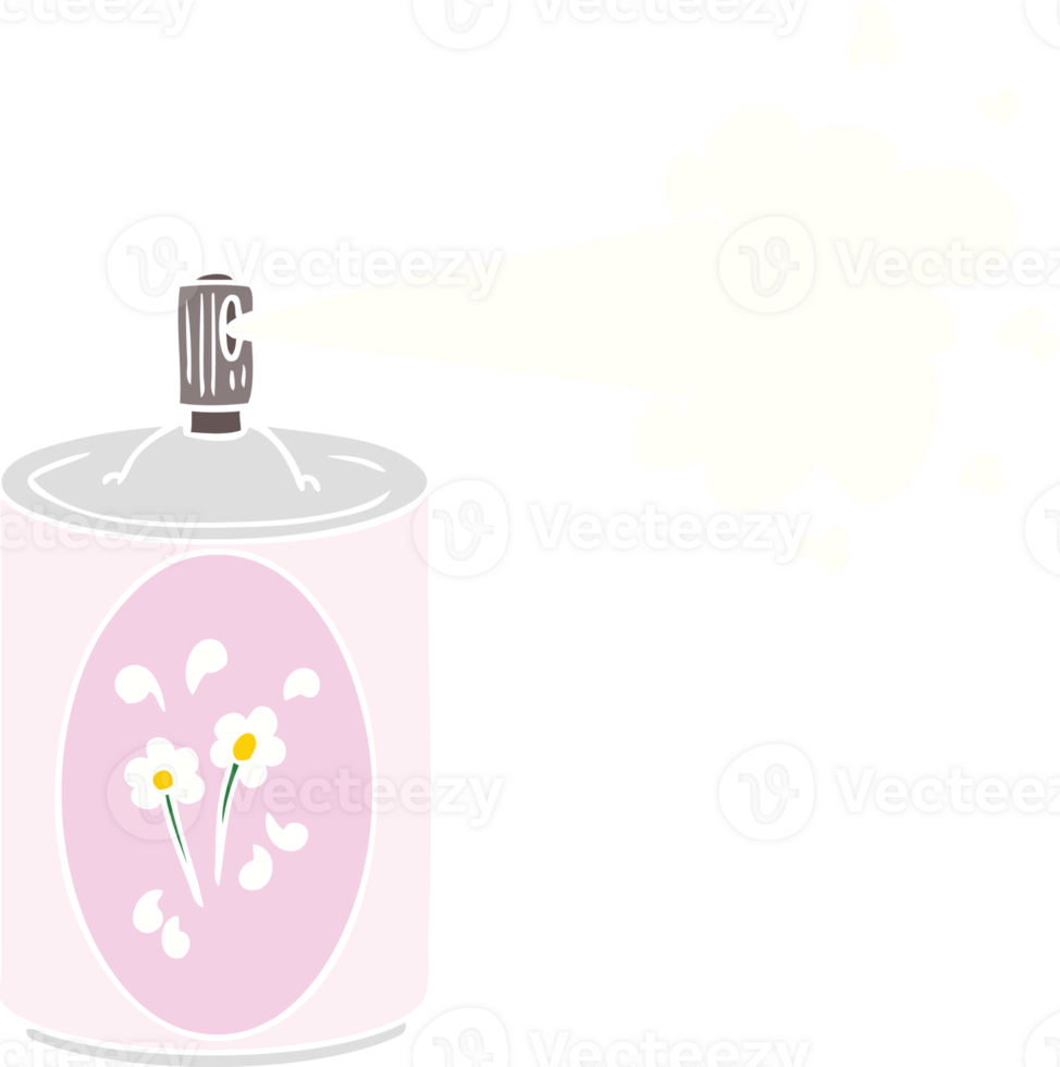 flat color style cartoon aerosol freshener spray can png
