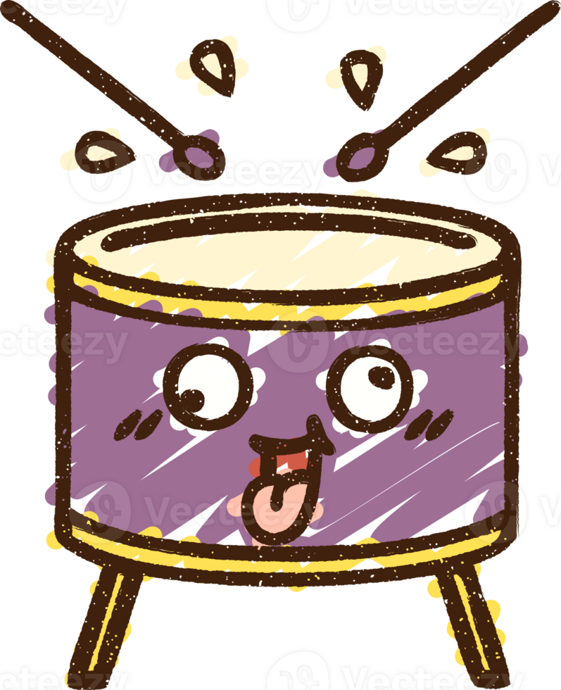 Crazy Drum Chalk Drawing png