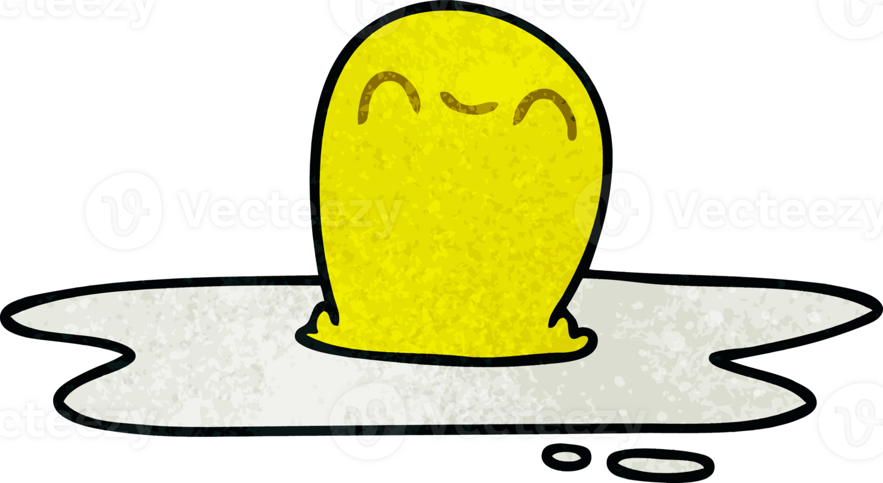 hand drawn quirky cartoon fried egg png