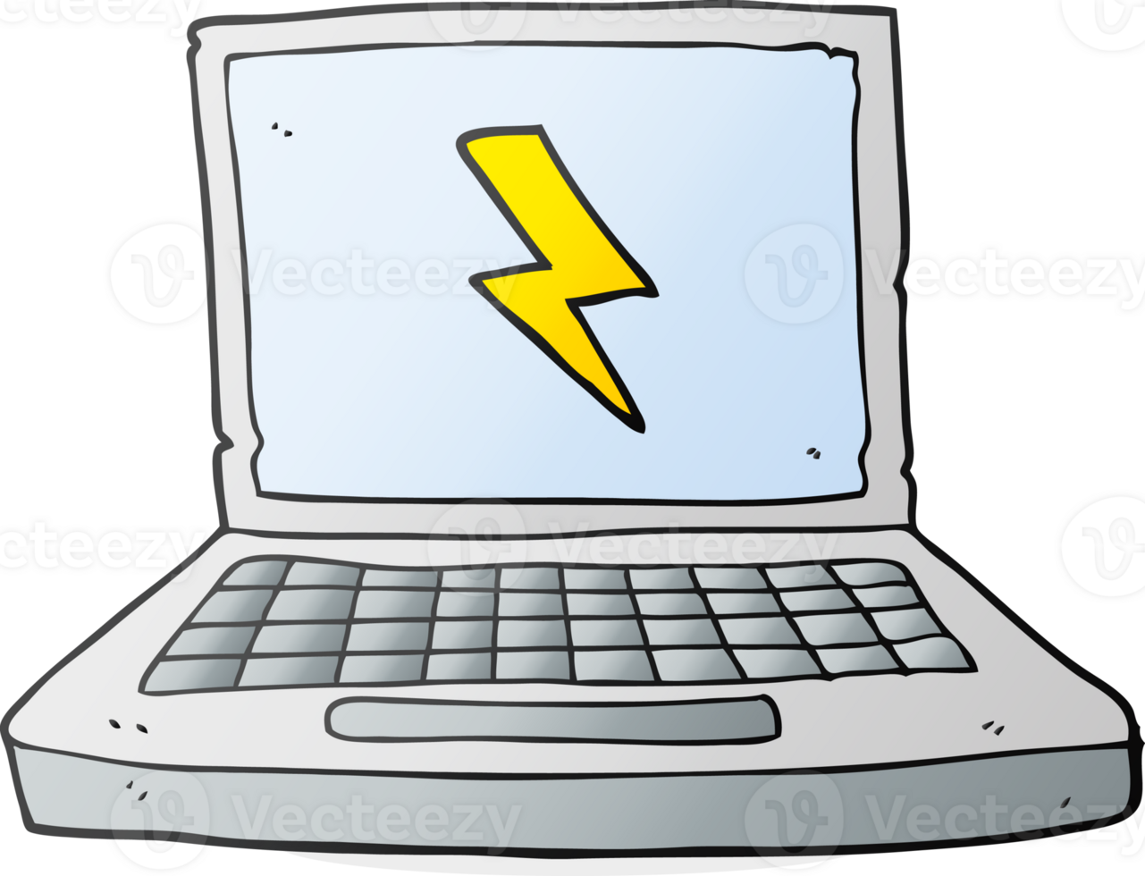 hand drawn cartoon laptop computer png