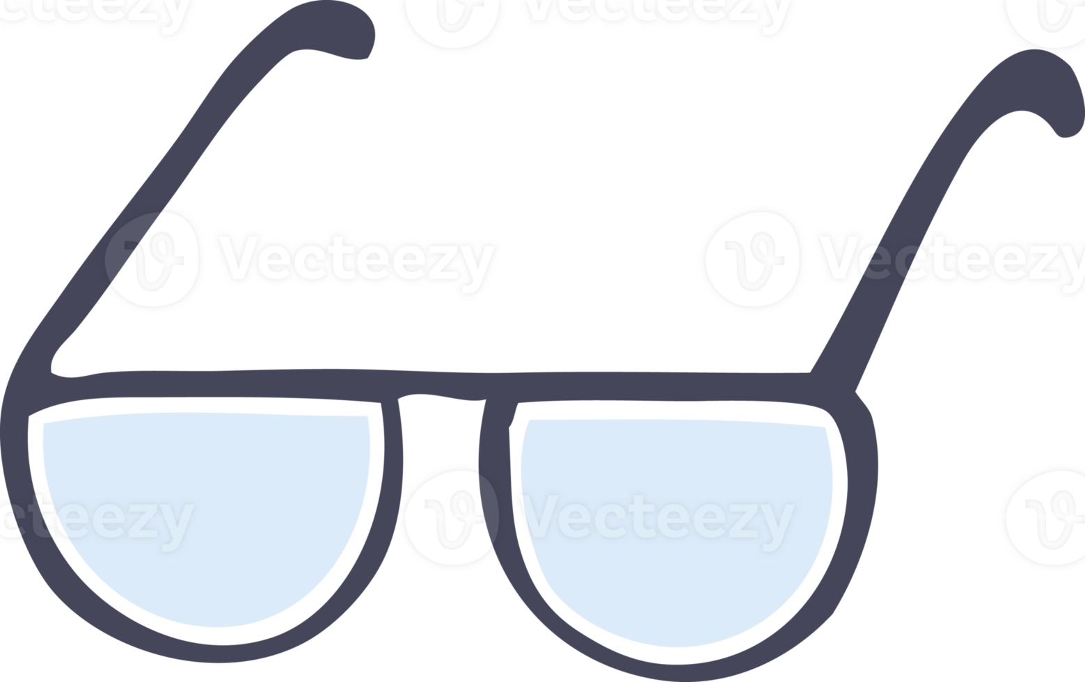 cartoon doodle glasses png