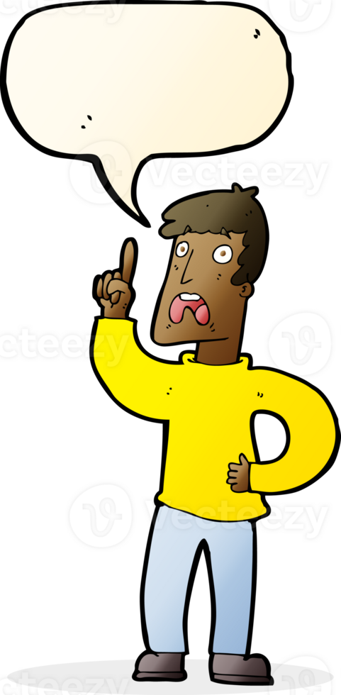 cartoon man with complaint with speech bubble png