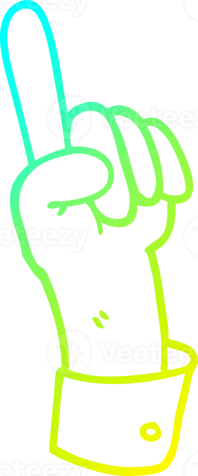 cold gradient line drawing of a carton of hand gesture png