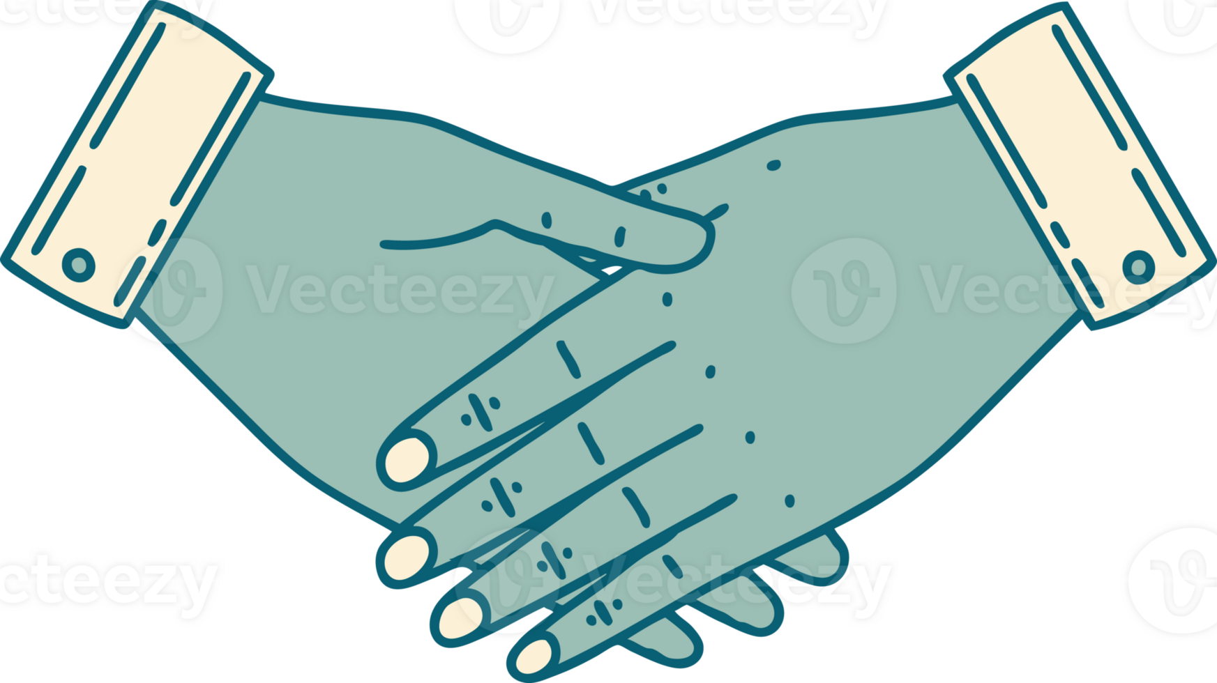iconic tattoo style image of a pair of hands png