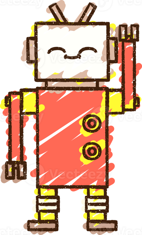 Robot Chalk Drawing png