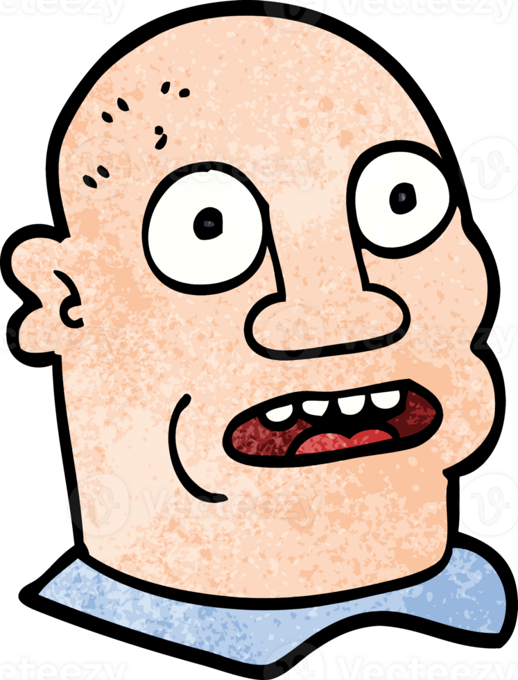 cartoon doodle of a mans head png