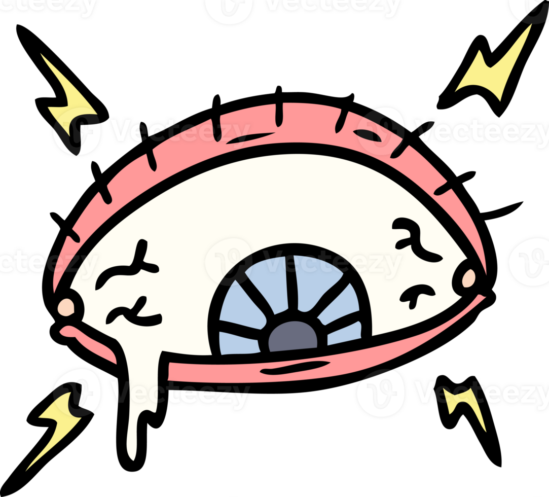 hand drawn cartoon doodle of an enraged eye png
