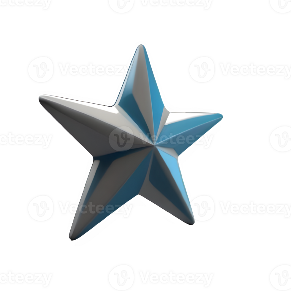 3d star Different Color Shape,Some Neon Colour png
