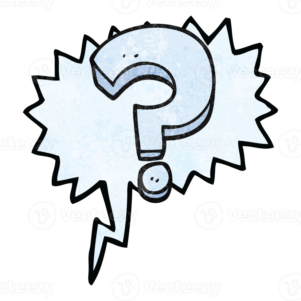 hand speech bubble textured cartoon question mark png