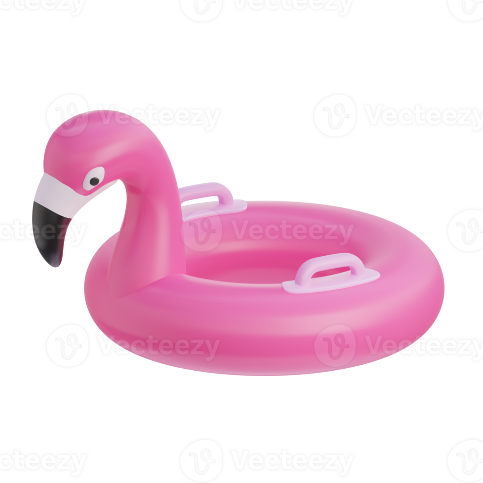3d flamingo float summer icon png